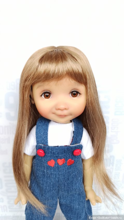 Парики 7-8" - Прямой с пробором и челкой, 6 цветов. Подходит Meadow dolls 28 см, Руби Ред 37 см (фото 8)