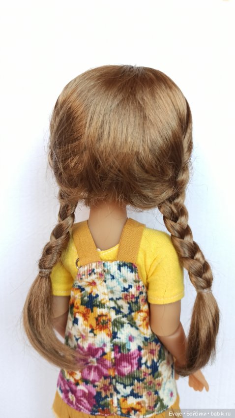 Парик 7-8" - Косы длинные. Подходит Meadow dolls 28 см, Ruby Red Siblies (Руби Ред 31 см) (фото 4)