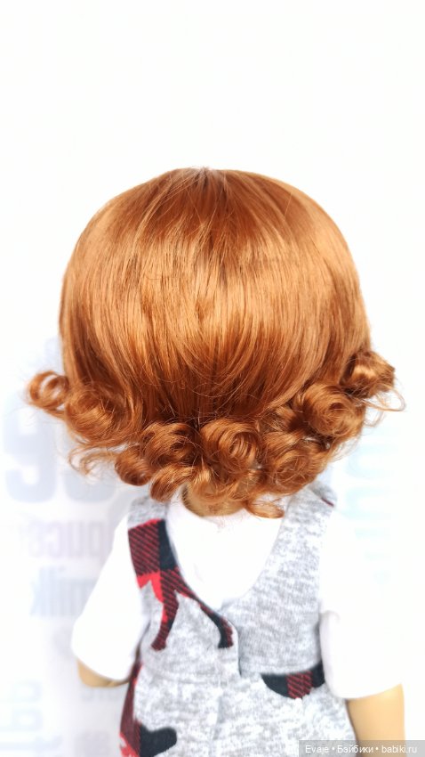 Парики 7-8" - Мелкие кудряшки, 3 цвета. Подходят Meadow dolls 28 см