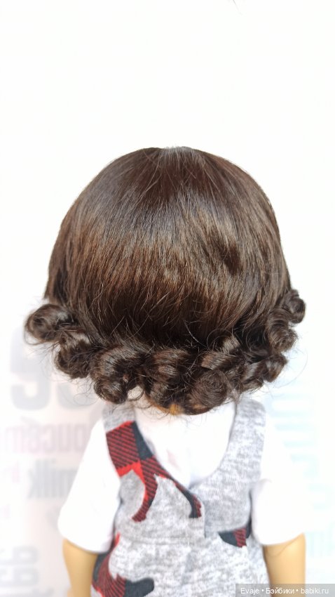 Парики 7-8" - Мелкие кудряшки, 3 цвета. Подходят Meadow dolls 28 см (фото 4)