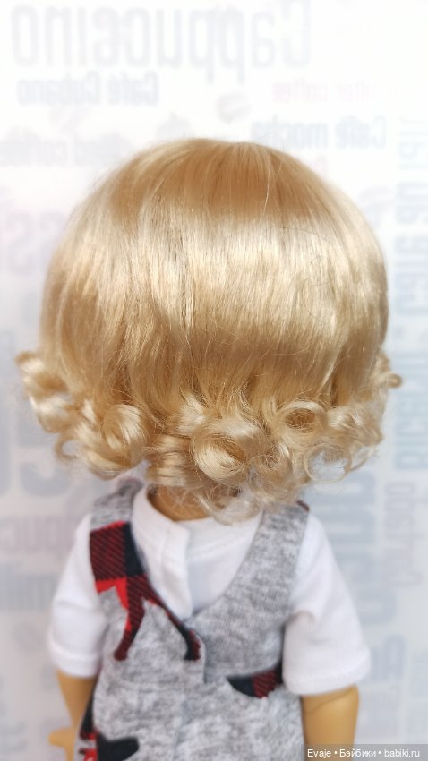 Парики 7-8" - Мелкие кудряшки, 3 цвета. Подходят Meadow dolls 28 см (фото 8)