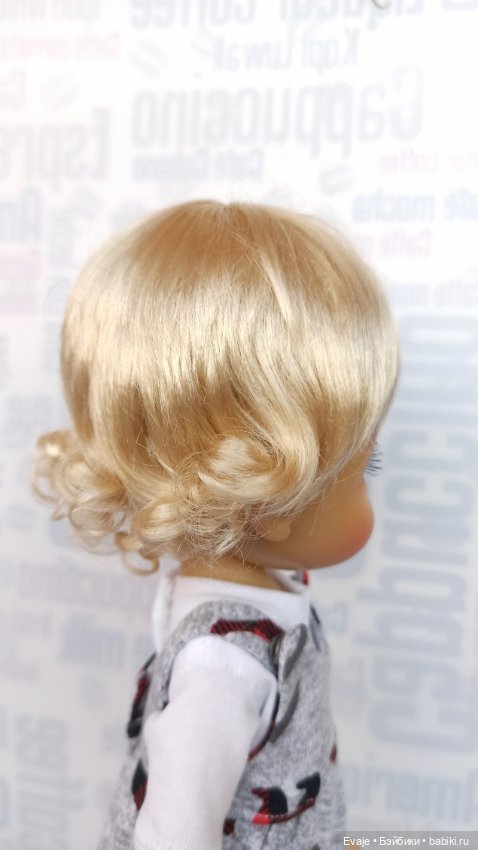 Парики 7-8" - Мелкие кудряшки, 3 цвета. Подходят Meadow dolls 28 см (фото 7)