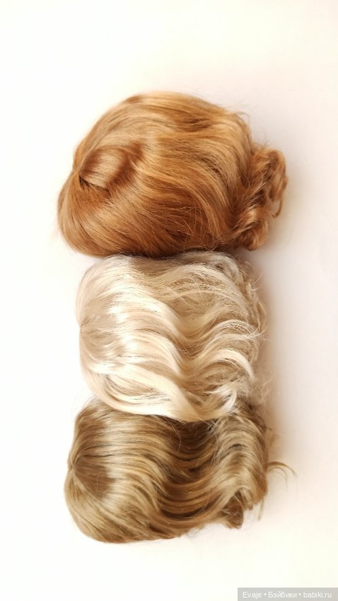 Парики 7-8" - Волнистый, 2 цвета. Подходят Meadow dolls 28 см