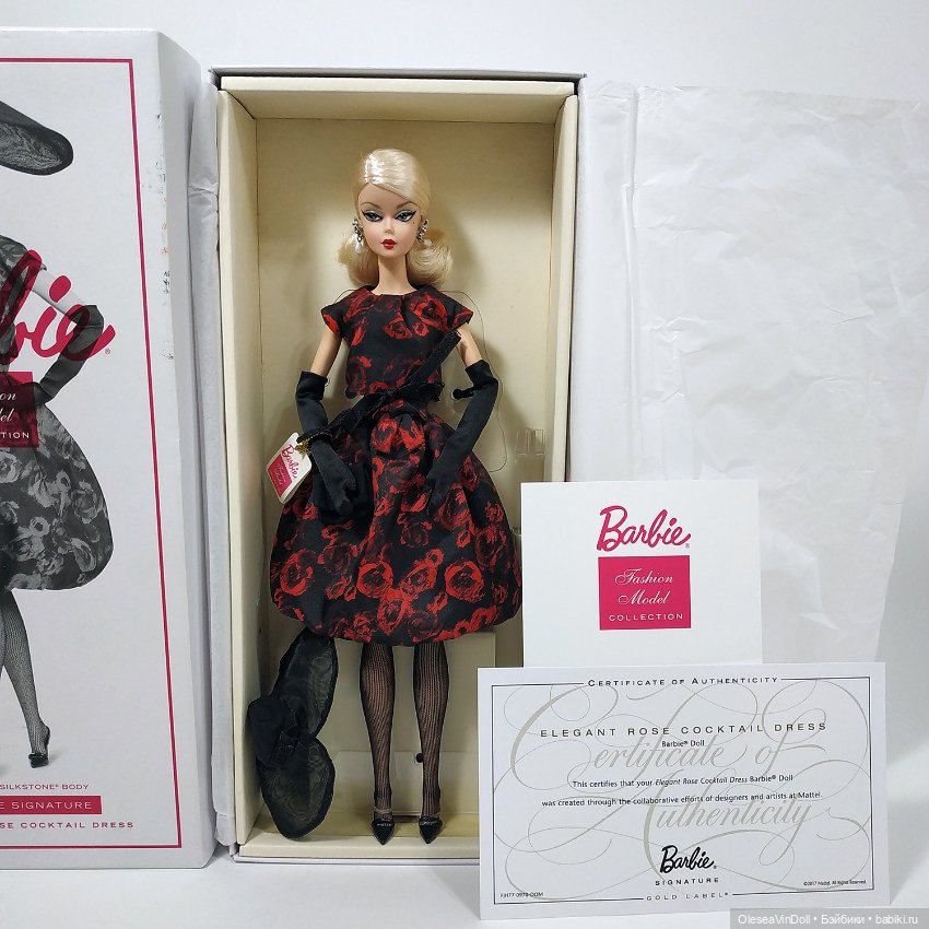 Elegant rose cocktail new arrivals dress barbie