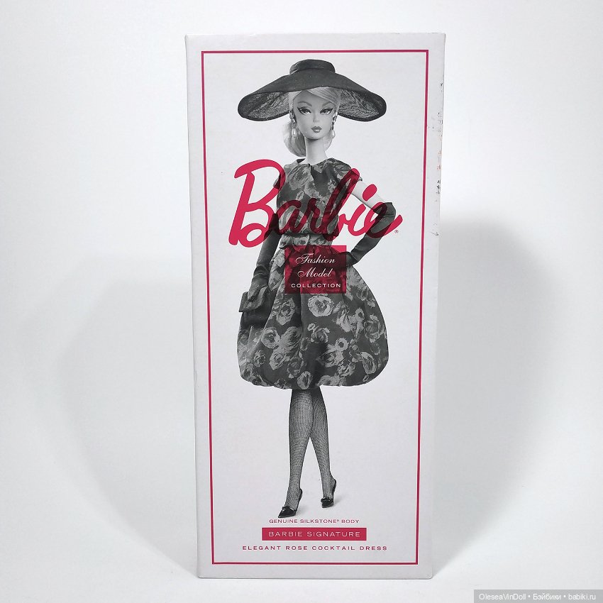 Barbie Doll. Elegant Rose Cocktail Dress. Silkstone Fashion Models. 893663