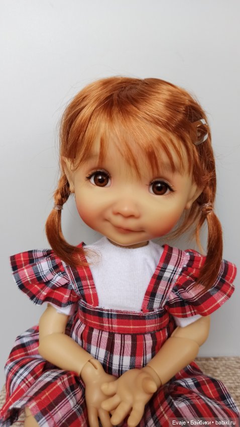 Парики 7-8" - Косички с заколкой, три цвета. Подходят Meadow dolls 28 см (фото 6)