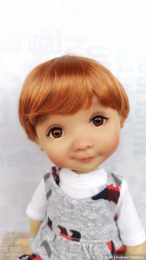 Парики 7-8" - Боб-унисекс, 6 цветов. Подходят Meadow dolls 28 см (фото 8)