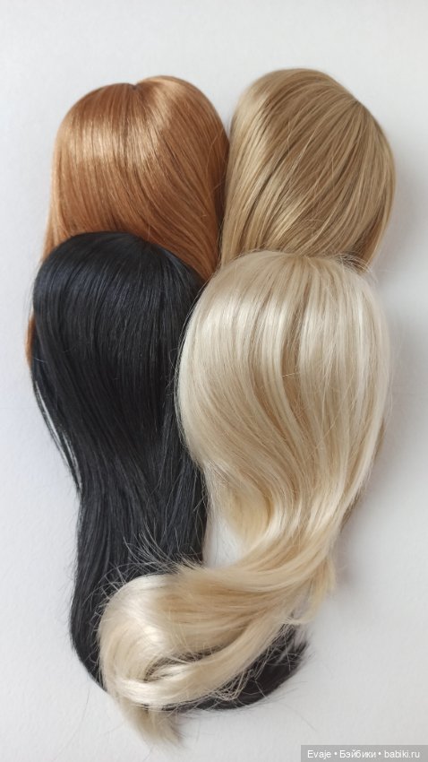 Парики 7-8" - Каскад с длинной челкой, 4 цвета