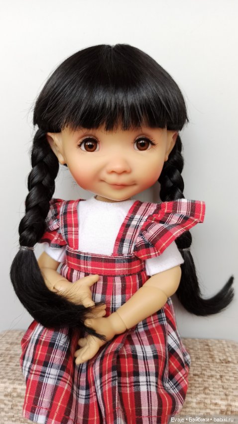 Парики 8-9" - Косы длинные, 3 цвета. Подходят Meadow dolls 28 см, Wichtel (Вихтель) (фото 10)