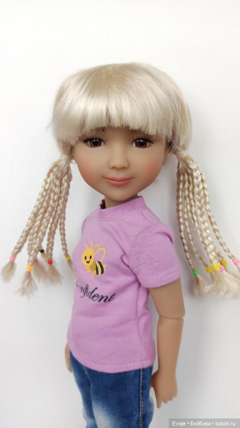 Парики 8-9" - Хвосты с афро-косичками, 3 цвета. Подходят Руби Ред 37 см, Wichtel (Вихтель) (фото 9)