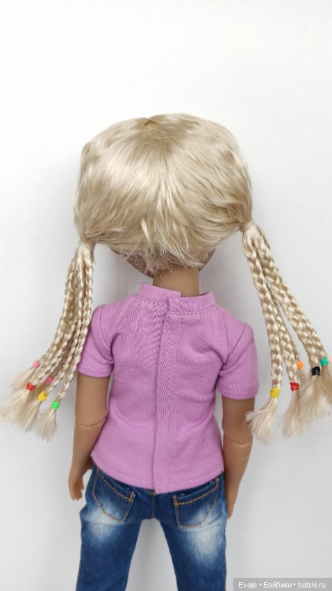 Парики 8-9" - Хвосты с афро-косичками, 3 цвета. Подходят Руби Ред 37 см, Wichtel (Вихтель) (фото 10)