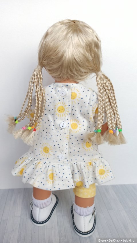 Парики 8-9" - Хвосты с афро-косичками, 3 цвета. Подходят Руби Ред 37 см, Wichtel (Вихтель)