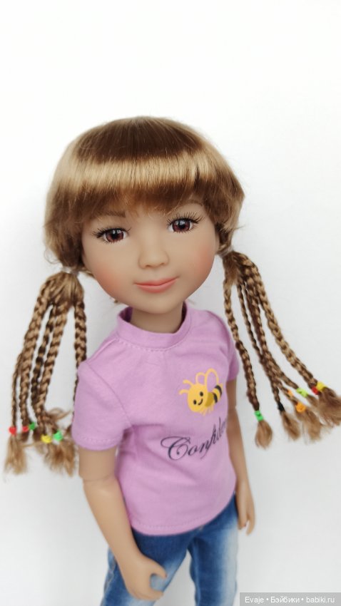 Парики 8-9" - Хвосты с афро-косичками, 3 цвета. Подходят Руби Ред 37 см, Wichtel (Вихтель)