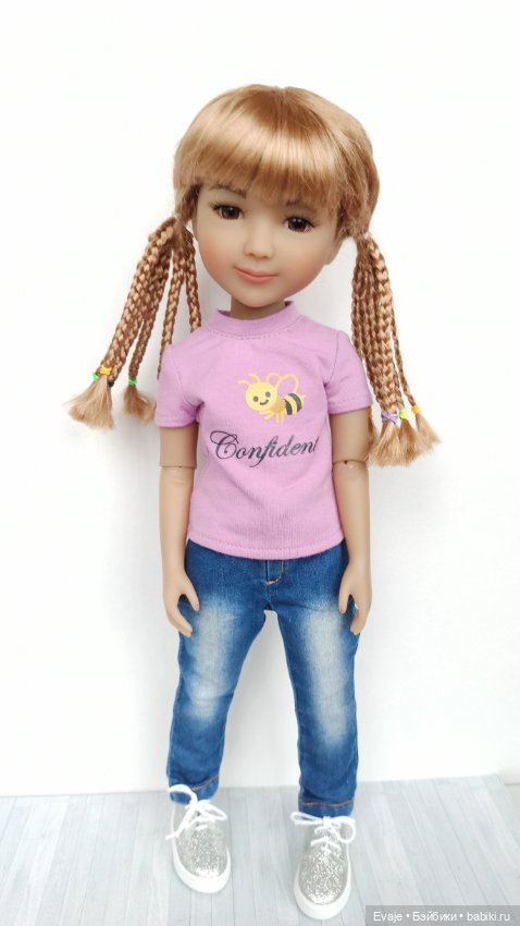 Парики 8-9" - Хвосты с афро-косичками, 3 цвета. Подходят Руби Ред 37 см, Wichtel (Вихтель) (фото 2)