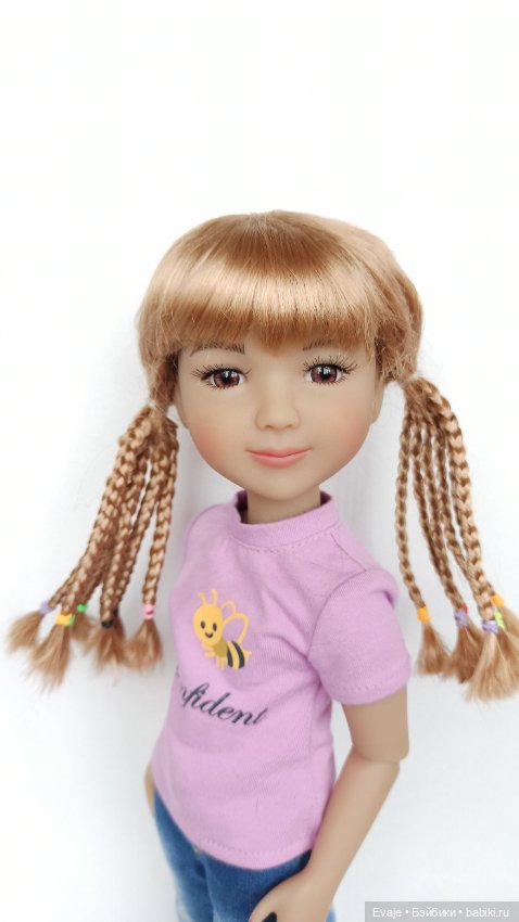 Парики 8-9" - Хвосты с афро-косичками, 3 цвета. Подходят Руби Ред 37 см, Wichtel (Вихтель) (фото 3)