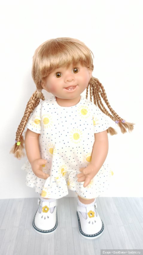 Парики 8-9" - Хвосты с афро-косичками, 3 цвета. Подходят Руби Ред 37 см, Wichtel (Вихтель) (фото 5)