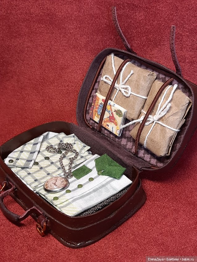 Ретро чемодан с наполнением( миниатюра) (фото 3)