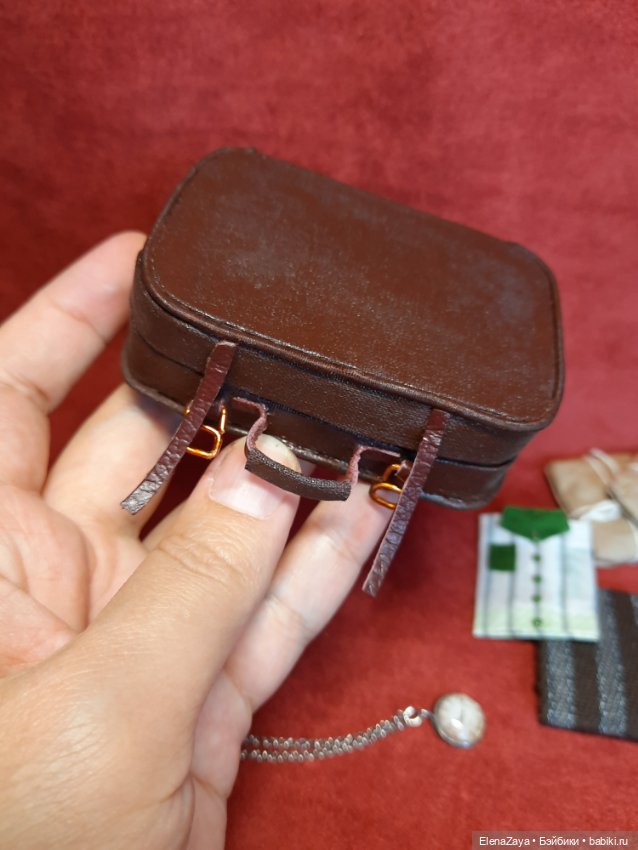 Ретро чемодан с наполнением( миниатюра) (фото 8)