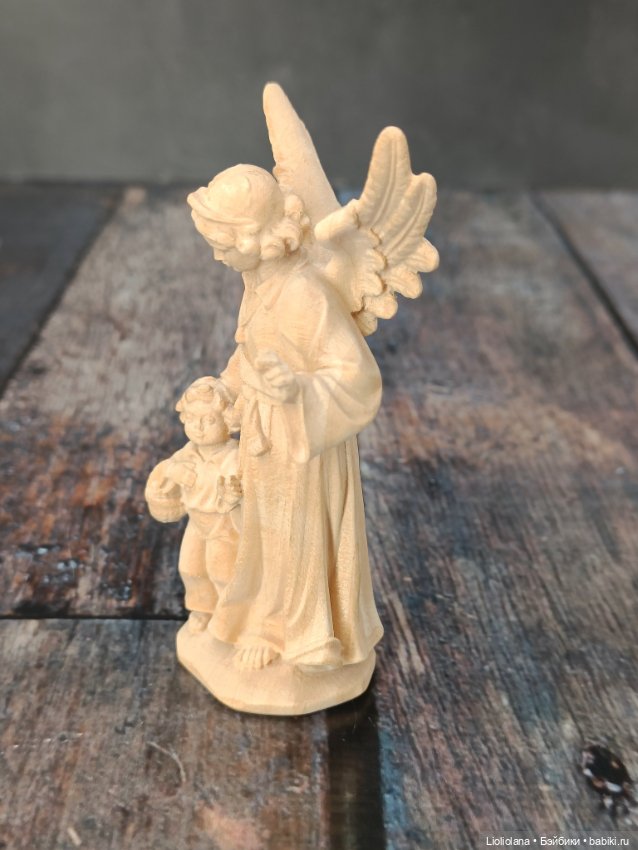 Деревянная статуэтка Ангел-Хранитель от Josef Albl. 10 см (фото 4)
