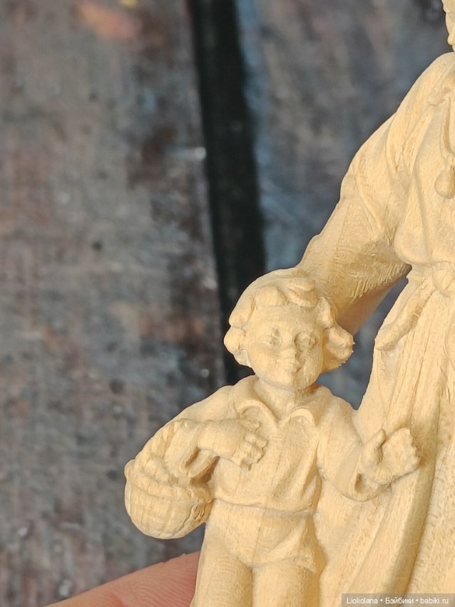 Деревянная статуэтка Ангел-Хранитель от Josef Albl. 10 см