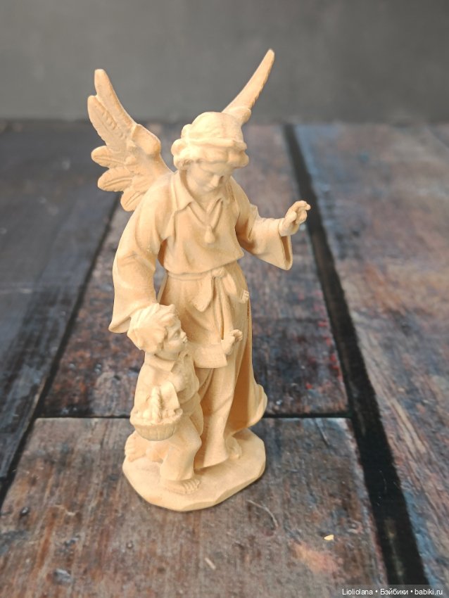 Деревянная статуэтка Ангел-Хранитель от Josef Albl. 10 см (фото 6)