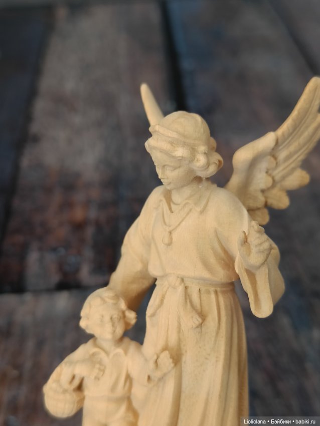 Деревянная статуэтка Ангел-Хранитель от Josef Albl. 10 см (фото 3)