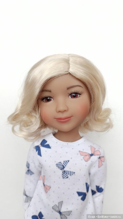 Парики 9-10" - Локоны с пробором - сливочный блонд (фото 4)