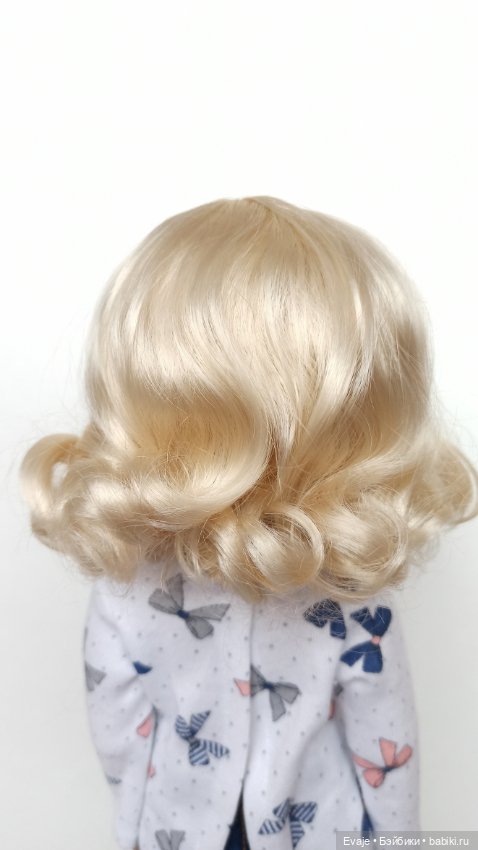 Парики 9-10" - Локоны с пробором - сливочный блонд (фото 5)
