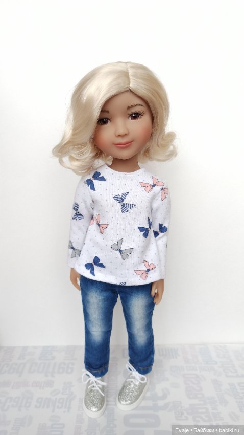 Парики 9-10" - Локоны с пробором - сливочный блонд (фото 3)