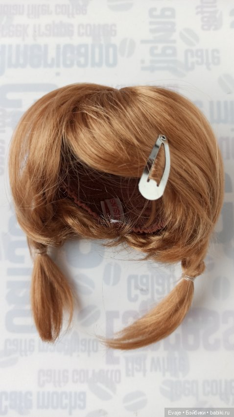 Парики 9-10" - Косички с заколкой - золотой блонд