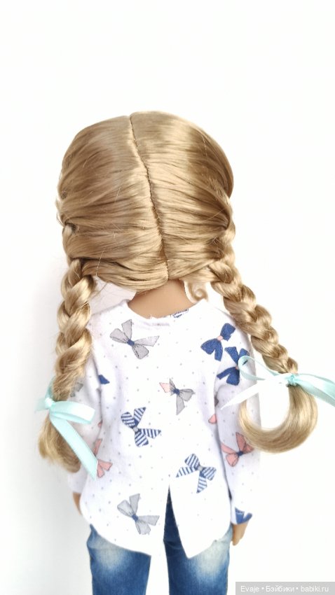 Парик 9-10" - Французские длинные косы - русый (фото 5)