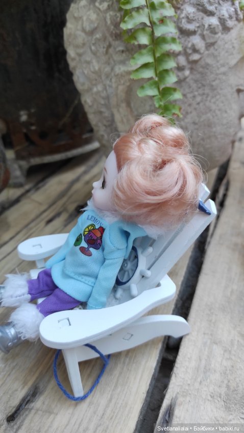 Шезлонг пляжный — Кукольная мебель (фото 6)