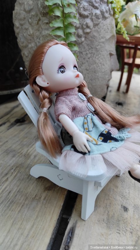 Шезлонг пляжный — Кукольная мебель (фото 3)