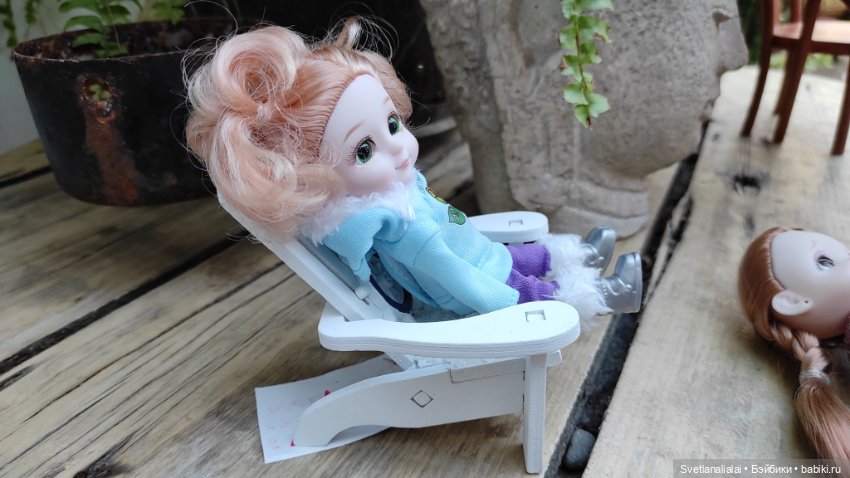 Шезлонг пляжный — Кукольная мебель (фото 5)