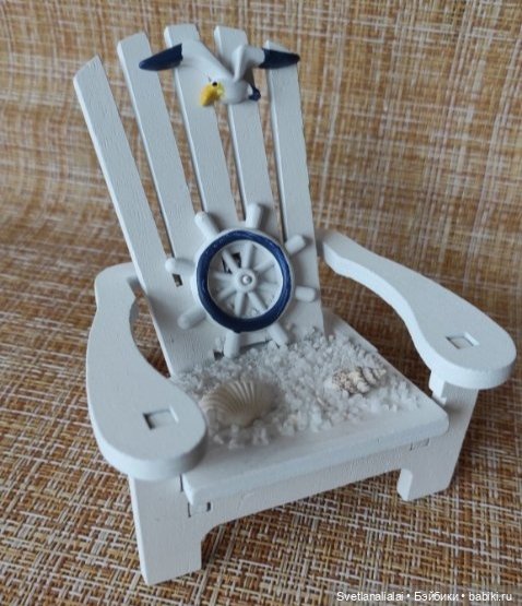 Шезлонг пляжный — Кукольная мебель (фото 2)