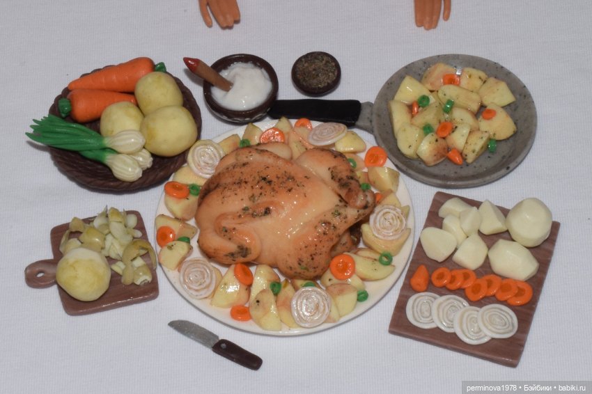 Посуда и угощение для кукол (фото 7)