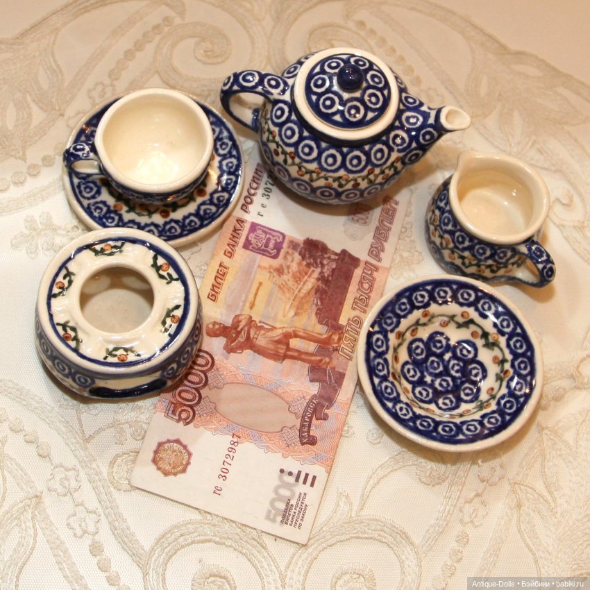 Антикварный чайный набор для кукол Baise (фото 3)