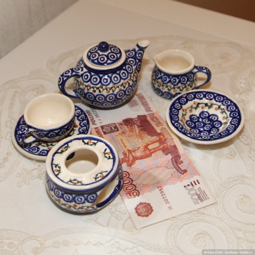 Антикварный чайный набор для кукол Baise (фото 2)