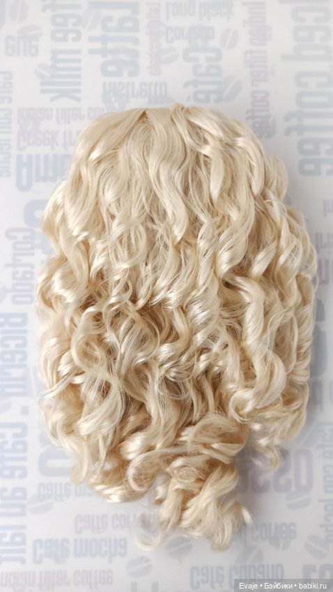 Парики 10-11" - Локоны с пробором, без челки - сливочный блонд (фото 2)