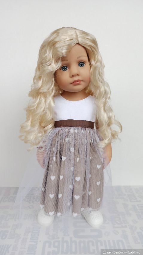 Парики 10-11" - Локоны с пробором, без челки - сливочный блонд (фото 3)