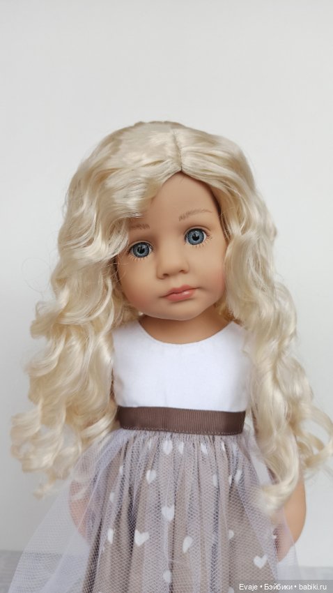 Парики 10-11" - Локоны с пробором, без челки - сливочный блонд (фото 4)