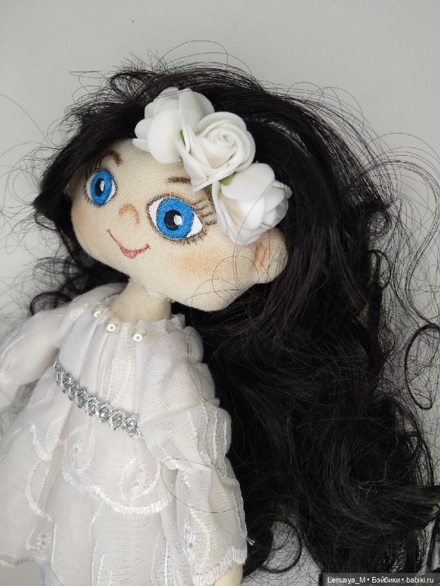 Молодожёны, парочка текстильных куколок 20 см (фото 7)