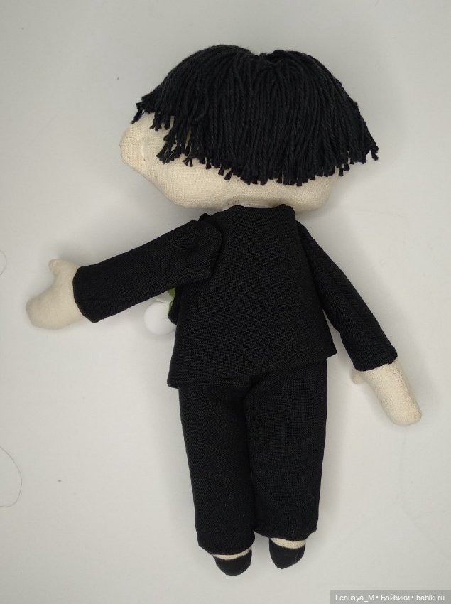 Молодожёны, парочка текстильных куколок 20 см (фото 5)