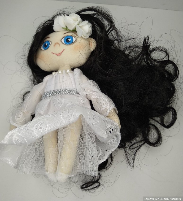 Молодожёны, парочка текстильных куколок 20 см (фото 9)