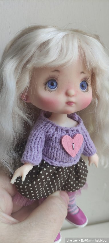 Нежная девочка Лаванда — ООАК (кастом куклы) (фото 3)