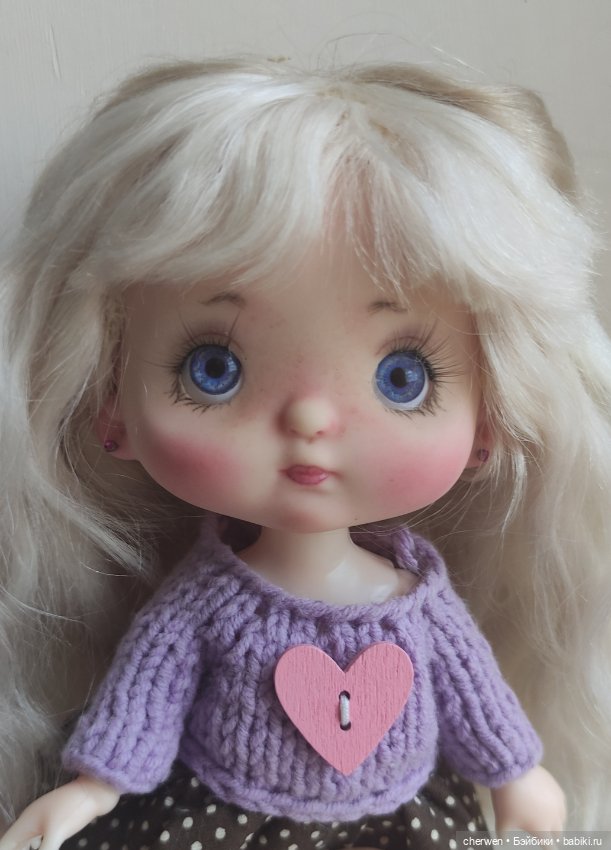 Нежная девочка Лаванда — ООАК (кастом куклы) (фото 2)
