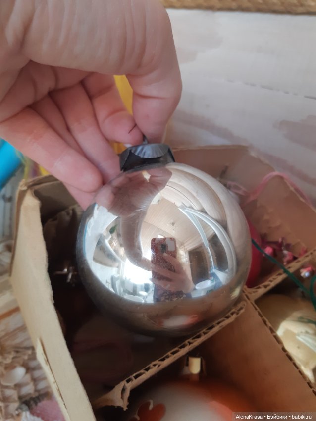 Набор елочных шаров СССР — Винтажные куклы и игрушки детства (фото 5)