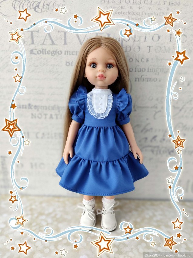 Выкройка платья для кукол Paola Reina