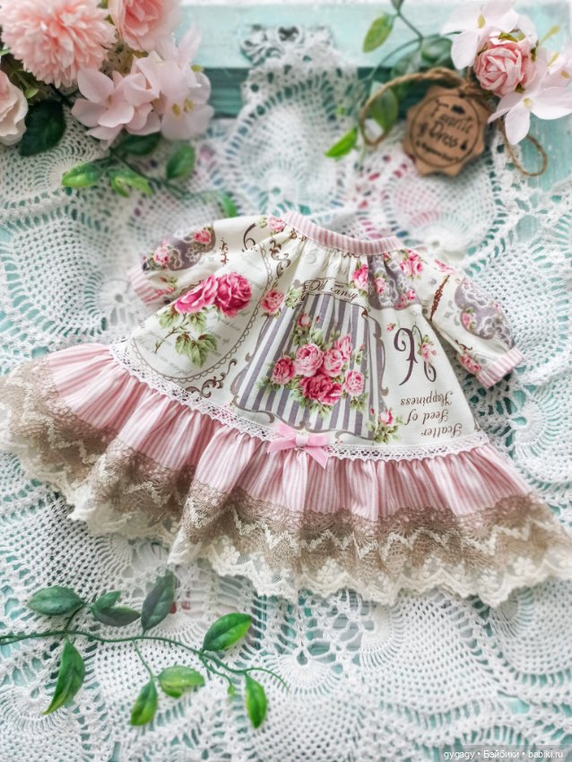 Мастер класс платья с рукавом реглан для Paola Reina ,Little Darling ,Minouche, Ruby red 37 см (фото 6)