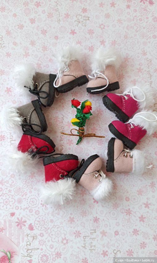 Сапожки с мехом, размер 1/8 - 4 цвета